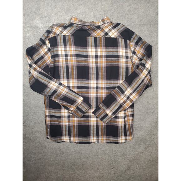 Levi's Men's Size XL Black & Tan Flannel Shirt Grunge Skater Unisex - Picture 2 of 6